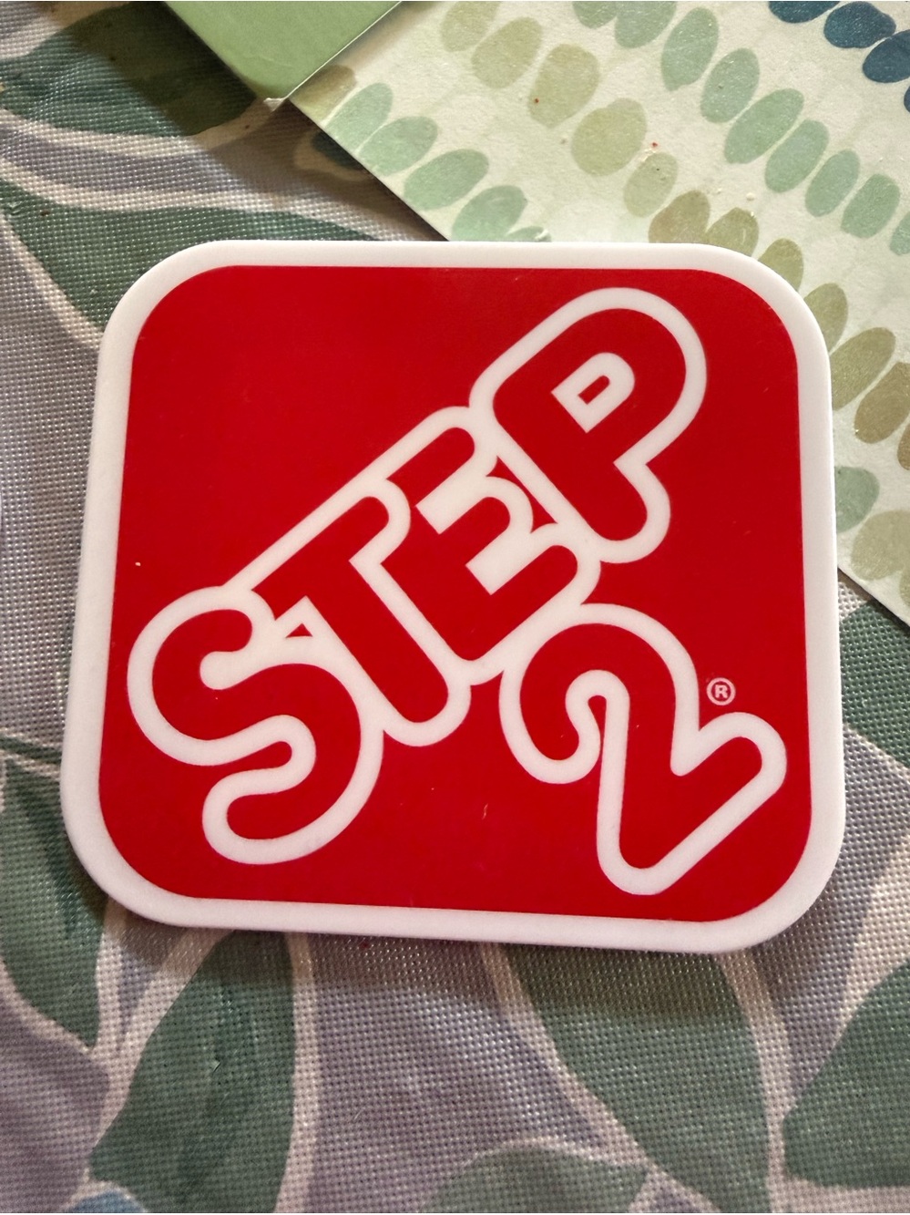 Step 2 Red Logo Sticker